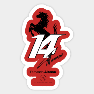 Fernando Alonso Ferrari Legends Sticker